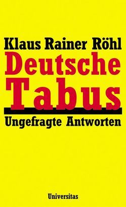 Deutsche Tabus von Röhl,  Klaus R