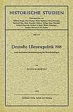 Deutsche Ukrainepolitik 1918 von Borowsky,  Peter