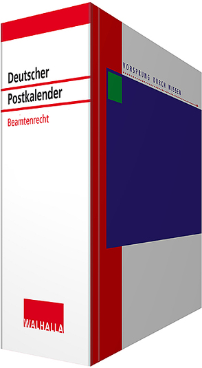 Deutscher Postkalender Beamtenrecht inkl. CD-ROM von Walhalla Fachredaktion