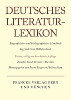 Deutsches Literatur-Lexikon / Bremer – Davidis von Achnitz,  Wolfgang, Hagestedt,  Lutz, Kosch,  Wilhelm, Müller,  Mario, Ort,  Claus-Michael, Sdzuj,  Reimund B.