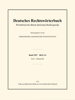 Deutsches Rechtswörterbuch von Heidelberger Akademie der Wissenschaften