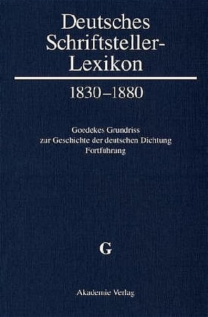 Deutsches Schriftsteller-Lexikon 1830–1880 / G von Jacob,  Herbert