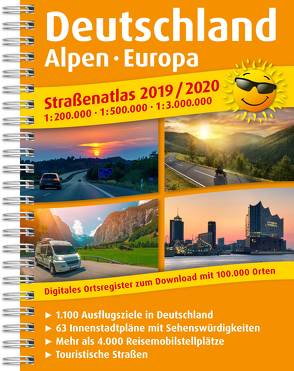 Straßenatlas 2019 / 2020 Deutschland, Alpen, Europa 1:200.000