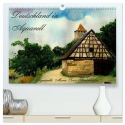 Deutschland in Aquarell (hochwertiger Premium Wandkalender 2024 DIN A2 quer), Kunstdruck in Hochglanz von Luise Strohmenger,  Marie