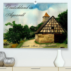 Deutschland in Aquarell (Premium, hochwertiger DIN A2 Wandkalender 2023, Kunstdruck in Hochglanz) von Luise Strohmenger,  Marie