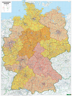 Deutschland Postleitzahlen, 1:700.000, Magnetmarkiertafel von Freytag-Berndt und Artaria KG