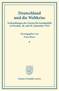 Deutschland und die Weltkrise. von Boese,  Franz
