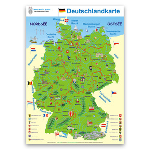 Deutschlandkarte von Heicappell,  Paul Rainer, Momm,  Helga