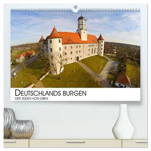 Deutschlands Burgen – Der Süden von oben (hochwertiger Premium Wandkalender 2024 DIN A2 quer), Kunstdruck in Hochglanz von Darius Lenz,  Dr.