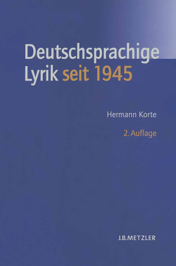 Deutschsprachige Lyrik seit 1945 von Korte,  Hermann