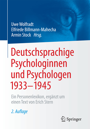 Deutschsprachige Psychologinnen und Psychologen 1933–1945 von Billmann-Mahecha,  Elfriede, Stock,  Armin, Wolfradt,  Uwe
