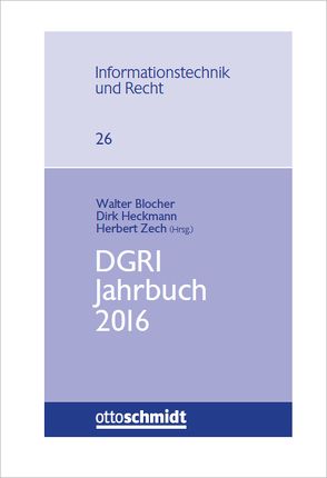 DGRI Jahrbuch 2016 von Blocher,  Walter, Heckmann,  Dirk, Zech,  Herbert