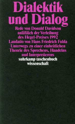 Dialektik und Dialog von Davidson,  Donald, Fulda,  Hans Friedrich