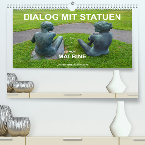 Dialog mit Statuen von Malbine (Premium, hochwertiger DIN A2 Wandkalender 2020, Kunstdruck in Hochglanz) von fru.ch
