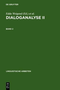 Dialoganalyse II von Hundsnurscher,  Franz, Weigand,  Edda