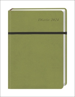 Diario Wochen-Kalenderbuch A6, grün 2024
