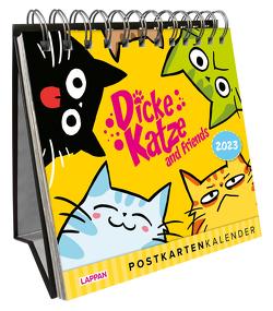 Dicke Katze and friends Postkartenkalender 2023 von Vieweg,  Olivia