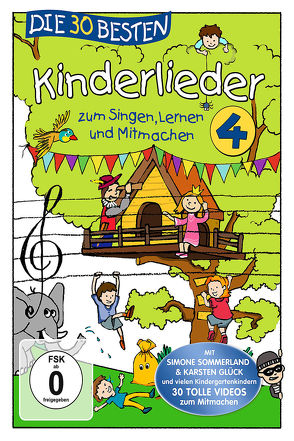 Die 30 besten Kinderlieder 4 – Die DVD von Die Kita-Frösche, Glück,  Karsten, Sommerland,  Simone