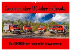Die 4 UNIMOGS der Feuerwehr Schwanewede (Wandkalender 2024 DIN A2 quer), CALVENDO Monatskalender von Jannusch,  Andreas
