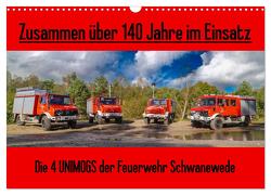 Die 4 UNIMOGS der Feuerwehr Schwanewede (Wandkalender 2024 DIN A3 quer), CALVENDO Monatskalender von Jannusch,  Andreas