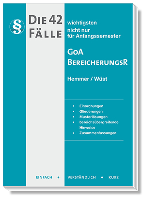 Die 42 wichtigsten Fälle GoA / Bereicherungsrecht von d´Alquen,  Clemens, Hemmer,  Karl-Edmund, Wüst,  Achim