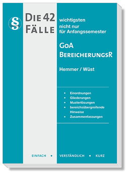 Die 42 wichtigsten Fälle GoA/Bereicherungsrecht von d´Alquen,  Clemens, Hemmer,  Karl-Edmund, Wüst,  Achim