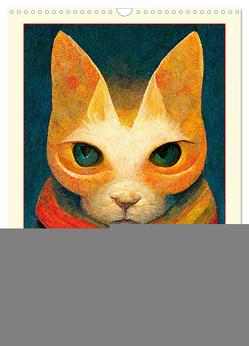 Die 7 Leben einer Katze (Wandkalender 2024 DIN A3 hoch), CALVENDO Monatskalender von Felke,  Sandra
