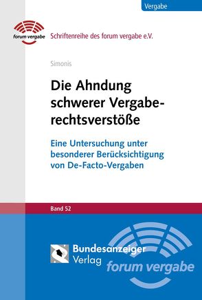 Die Ahndung schwerer Vergaberechtsverstöße (E-Book) von Simonis,  Matthias