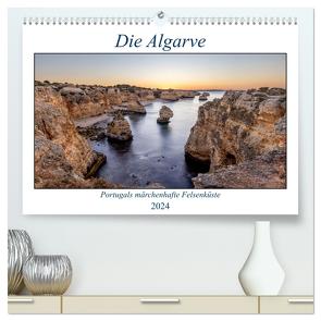 Die Algarve – Portugals märchenhafte Felsenküste (hochwertiger Premium Wandkalender 2024 DIN A2 quer), Kunstdruck in Hochglanz von AkremaFotoArt,  AkremaFotoArt