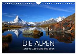 DIE ALPEN – Schroffe Gipfel und stille Seen (Wandkalender 2024 DIN A4 quer), CALVENDO Monatskalender von Kuhn,  Judith