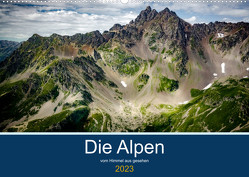 Die Alpen vom Himmel aus gesehen (Wandkalender 2023 DIN A2 quer) von Gaymard,  Alain