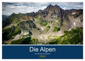 Die Alpen vom Himmel aus gesehen (Wandkalender 2024 DIN A2 quer), CALVENDO Monatskalender von Gaymard,  Alain