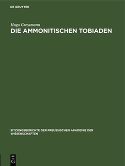 Die ammonitischen Tobiaden von Gressmann,  Hugo