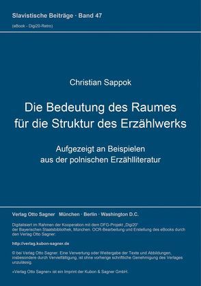 Die Bedeutung des Raumes für die Struktur des Erzählwerks von Sappok,  Christian