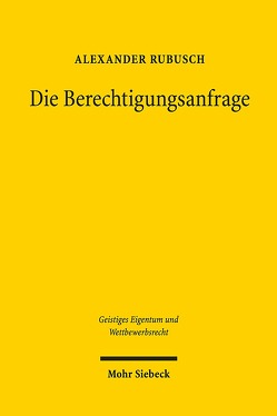 Die Berechtigungsanfrage von Rubusch,  Alexander