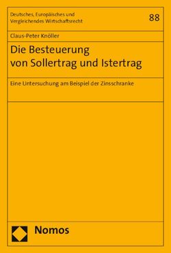 Die Besteuerung von Sollertrag und Istertrag von Knöller,  Claus-Peter