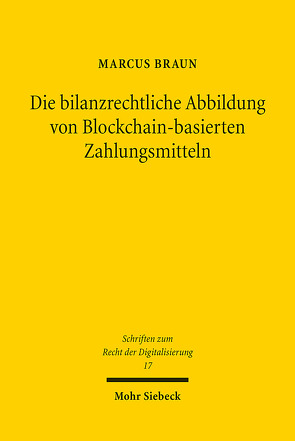 Die bilanzrechtliche Abbildung von Blockchain-basierten Zahlungsmitteln von Braun,  Marcus