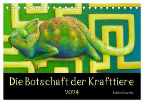 Die Botschaft der Krafttiere (Tischkalender 2024 DIN A5 quer), CALVENDO Monatskalender von Koschier,  Sabine