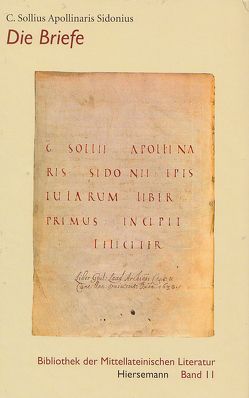 Die Briefe von Köhler,  Helga, Sollius Apollinaris Sidonius,  C.