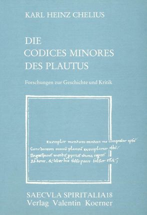 Die Codices minores des Plautus von Chelius,  Karl H