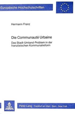 Die communauté urbaine von Franz,  Hermann