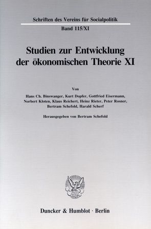 Die Darstellung der Wirtschaft und der Wirtschaftswissenschaften in der Belletristik. von Schefold,  Bertram