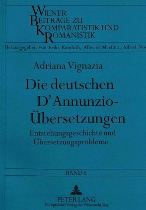 Die deutschen D’Annunzio-Übersetzungen von Vignazia,  Adriana