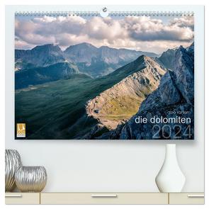 die dolomiten (hochwertiger Premium Wandkalender 2024 DIN A2 quer), Kunstdruck in Hochglanz von Kohlem,  Arno