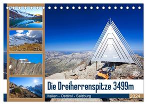 Die Dreiherrenspitze 3499m (Tischkalender 2024 DIN A5 quer), CALVENDO Monatskalender von Kramer,  Christa