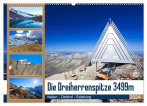 Die Dreiherrenspitze 3499m (Wandkalender 2024 DIN A2 quer), CALVENDO Monatskalender von Kramer,  Christa