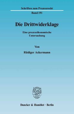 Die Drittwiderklage. von Ackermann,  Rüdiger