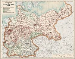 Die Eisenbahnen im Deutschen Reich 1914 – Eisenbahn-Übersichtskarte von Heller,  M.