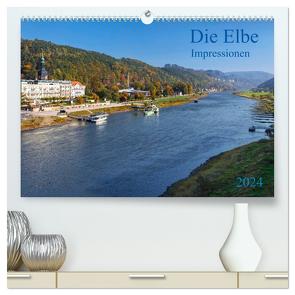 Die Elbe Impressionen (hochwertiger Premium Wandkalender 2024 DIN A2 quer), Kunstdruck in Hochglanz von Selection,  Prime