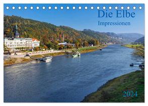 Die Elbe Impressionen (Tischkalender 2024 DIN A5 quer), CALVENDO Monatskalender von Selection,  Prime